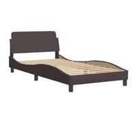 vidaXL Estructura de Cama sin colchón Tela marrón Oscuro 100x200 cm