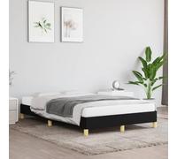 vidaXL Estructura de Cama sin colchón Tela Negro 120x190 cm