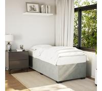 vidaXL Estructura de Cama sin colchón Terciopelo Gris Claro 100x200 cm