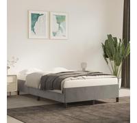 vidaXL Estructura de Cama sin colchón Terciopelo Gris Claro 120x190 cm