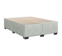 vidaXL Estructura de Cama sin colchón Terciopelo Gris Claro 140x200 cm