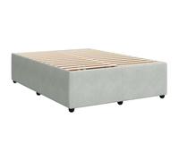 vidaXL Estructura de Cama de Terciopelo Gris Claro 160x200 cm, Marco de Cama, somier, Marco de Cama de Plataforma, Marcos de Cama