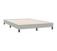 vidaXL Estructura de Cama sin colchón Terciopelo Gris Claro 160x220 cm, Cama, Base de la Cama, Cama de Terciopelo, Muebles de Dormitorio, Cama Doble