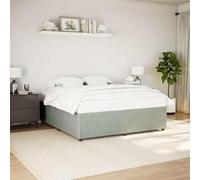 vidaXL Estructura de Cama sin colchón Terciopelo Gris Claro 180x200 cm