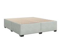 vidaXL Estructura de Cama sin colchón Terciopelo Gris Claro 200x200 cm
