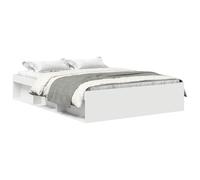 vidaXL Estructura de Cama, Somier con Almacenaje, Armazón Marco de Cama de Invitados, Mueble para Dormitorio Hogar, Blanca 140X200 cm