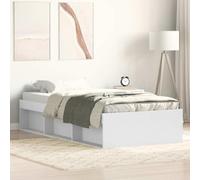 vidaXL Estructura de Cama, Somier con Almacenaje, Armazón Marco de Cama de Invitados, Mueble para Dormitorio Hogar, Blanca 90X190 cm