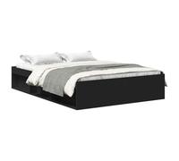 vidaXL Estructura de Cama, Somier con Almacenaje, Armazón Marco de Cama de Invitados, Mueble para Dormitorio Hogar, Negro 120X190 cm