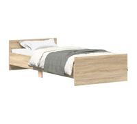 vidaXL Estructura de Cama sin colchón Madera Roble Sonoma 90x200 cm