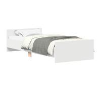 vidaXL Estructura de Cama Madera de ingeniería Blanca 75x190 cm