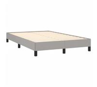 vidaXL Estructura de Cama, Somier de Listones de Invitados, Armazón Base de Cama, Mueble para Dormitorio Hogar, Tela Gris Claro 120x190 cm