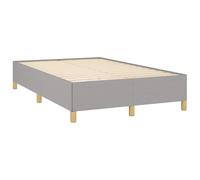 vidaXL Estructura de Cama, Somier de Listones de Invitados, Armazón Base de Cama, Mueble para Dormitorio Hogar, Tela Gris Claro 120x190 cm