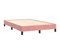 vidaXL Estructura de Cama, Somier de Listones de Invitados, Armazón Base de Cama, Mueble para Dormitorio Hogar, Terciopelo Rosa 120x190 cm