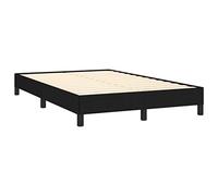 vidaXL Estructura de Cama, Somier de Listones de Invitados, Armazón Base de Cama, Mueble para Dormitorio Hogar, Tela Negro 120x190 cm