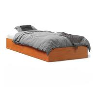 vidaXL Estructura de Cama, Somier de Listones de Invitados, Armazón de Cama, Mueble para Dormitorio, Madera Maciza de Pino Marrón Cera 90x190 cm