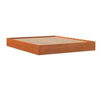 vidaXL Estructura de Cama, Somier de Listones de Invitados, Armazón de Cama, Mueble para Dormitorio, Madera Maciza de Pino Marrón Cera 160x200 cm