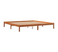 vidaXL Estructura de Cama, Somier de Listones de Invitados, Armazón de Cama, Mueble para Dormitorio, Madera Maciza de Pino Marrón Cera 120x200 cm