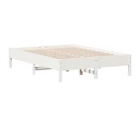 vidaXL Estructura de Cama, Somier de Listones de Invitados, Armazón de Cama, Mueble para Dormitorio, Madera Maciza de Pino Blanco 120x190 cm