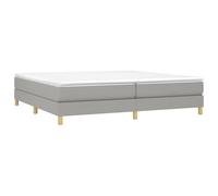 vidaXL Estructura de Cama, Somier de Matrimonio de Listones, Base de Cama Tapizada, Mueble para Dormitorio Hogar, Tela Gris Claro 200x200 cm
