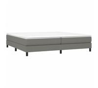 vidaXL Estructura de Cama, Somier de Matrimonio de Listones, Base de Cama Tapizada, Mueble para Dormitorio Hogar, Tela Gris Oscuro 200x200 cm