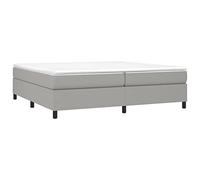 vidaXL Estructura de Cama, Somier de Matrimonio de Listones, Base de Cama Tapizada, Mueble para Dormitorio Hogar, Tela Gris Claro 200x200 cm