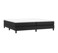 vidaXL Estructura de Cama, Somier de Matrimonio de Listones, Base de Cama Tapizada, Mueble para Dormitorio Hogar, Cuero Sintético Negro 200x200 cm