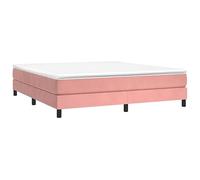 vidaXL Estructura de Cama, Somier de Matrimonio de Listones, Base de Cama Tapizada, Mueble para Dormitorio Hogar, Terciopelo Rosa 160x200 cm