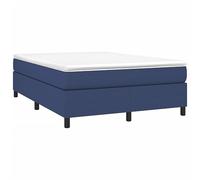 vidaXL Estructura de Cama, Somier de Matrimonio de Listones, Base de Cama Tapizada, Mueble para Dormitorio Hogar, Tela Azul 140x190 cm