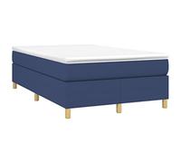 vidaXL Estructura de Cama, Somier de Matrimonio de Listones, Base de Cama Tapizada, Mueble para Dormitorio Hogar, Tela Azul 120x200 cm