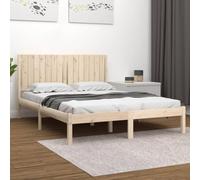 vidaXL Estructura de Cama Somier Dormitorio Base Habitación Muebles Mobiliario Cuarto Hogar Descanso de Madera Maciza de Pino 160x200 cm
