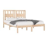 vidaXL Estructura de Cama Somier Dormitorio Base Habitación Muebles Mobiliario Hogar Cuarto Descanso de Madera Maciza de Pino 160x200 cm