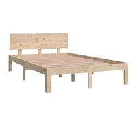 vidaXL Estructura de Cama Somier Dormitorio Matrimonial Base Habitación Muebles Mobiliario Hogar Cuarto Descanso Madera Maciza 120x190 cm
