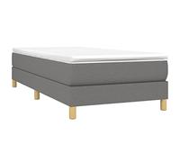 vidaXL Estructura de Cama, Somier Individual de Listones, Base de Cama Tapizada, Mueble para Dormitorio Hogar, Tela Gris Oscuro 100x200 cm
