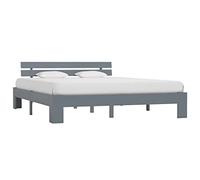 vidaXL Estructura de Cama Somier Mobiliario Casa Clásica Práctica Cómoda Moderna Robusta y Duradera Sin Colchón Gris 180x200cm Madera Maciza Pino