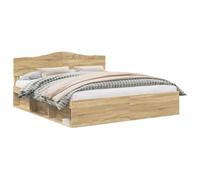 vidaXL Estructura de cama Sonoma 180 x 200 cm – Madera de pino macizo, diseño moderno