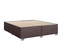 vidaXL Estructura de Cama Tela marrón Oscuro 200x200 cm, Marco de Cama, somier, Marco de Cama de Plataforma, Marcos de Cama, Muebles de Dormitorio