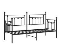 vidaXL Estructura de Cama Tipo daybed Negra 75x190 cm de Acero