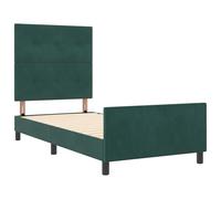 vidaXL Estructura de Cama Verde Oscuro 90x200 cm Terciopelo