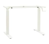 vidaXL Estructura de Escritorio de Altura Ajustable Manivela Ergonómico Oficina Base Pie Eléctrico Trabajo Panel de Control Estable Blanco