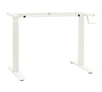 vidaXL Estructura de Escritorio de Altura Ajustable Manivela Ergonómico Oficina Base Pie Eléctrico Trabajo Panel de Control Estable Blanco