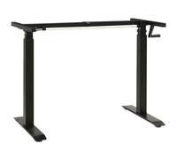 vidaXL Estructura de Escritorio de Altura Ajustable Manivela Ergonómico Oficina Base Pie Eléctrico Trabajo Panel de Control Estable Negro