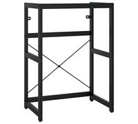 vidaXL Estructura de Lavabo Cuarto de Baño Soporte Aseo Lavamanos Inodoro Fregadero Almacenamiento Muebles de Hierro Negro 59x38x83 cm