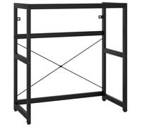 vidaXL Estructura de Lavabo Cuarto de Baño Soporte Aseo Lavamanos Inodoro Fregadero Almacenamiento Muebles de Hierro Negro 79x38x83 cm