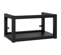 vidaXL Estructura de Lavabo Suspendido Cuarto de Baño Colgante Soporte Aseo Lavamanos Inodoro Fregadero Almacenamiento Hierro Negro 59x38x31 cm