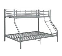 Estructura De Litera De Metal Gris 140x200 Cm/90x200 Cm Vidaxl