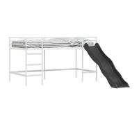 vidaXL Estructura de litera para niños con tobogán y Antracita, Cama Loft Moderna, Estructura Transpirable, diseño Rectangular, litera Juvenil, Mueble Compacto para Jugar