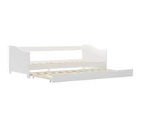 vidaXL Estructura de Sofá Cama Individual Somier Supletorio Dormir Invitados de Madera de Pino Blanco 90x200 cm