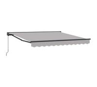 vidaXL Toldo retráctil manual Semi-Cassette moderno 300 x 250 cm Gris claro Aluminio y tela