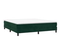 vidaXL Estructura de Cama con Somier, Somier de Matrimonio de Listones, Base de Cama Tapizada, Mueble para Dormitorio Hogar, Terciopelo Verde 180x200 cm