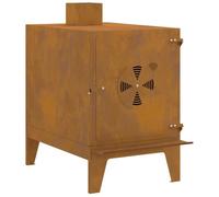 vidaXL Estufa de Camping de Acero corten 35x50x60 cm, Estufa portátil, Estufa de Campamento, Estufa de leña para Acampar, Estufa de Exterior